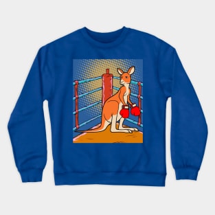 Boxing Glove Boxing Kangaroo Fighting Crewneck Sweatshirt